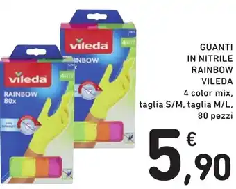 Spazio Conad GUANTI IN NITRILE RAINBOW VILEDA offerta