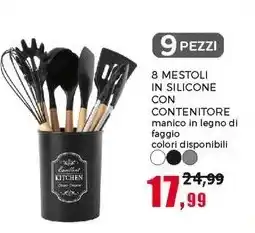 Happy Casa 8 MESTOLI IN SILICONE CON CONTENITORE offerta