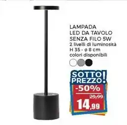 Happy Casa LAMPADA LED DA TAVOLO SENZA FILO 5W offerta