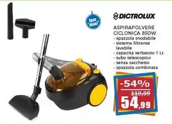 Happy Casa DICTROLUX ASPIRAPOLVERE CICLONICA 850W offerta