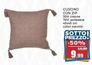 Happy Casa CUSCINO CON ZIP offerta