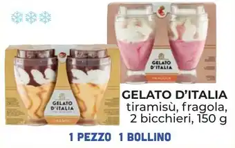 Spazio Conad GELATO D'ITALIA tiramisù, fragola, 2 bicchieri, 150 g offerta