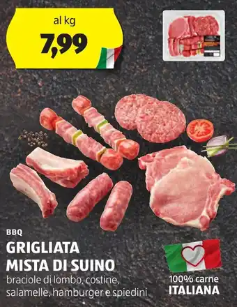 ALDI BBQ GRIGLIATA MISTA DI SUINO offerta