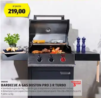 ALDI ENDERS BARBECUE A GAS BOSTON PRO 3 R TURBO offerta