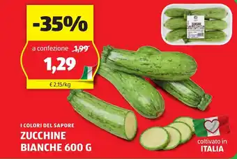 ALDI I COLORI DEL SAPORE ZUCCHINE BIANCHE 600 G offerta