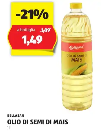 ALDI BELLASAN OLIO DI SEMI DI MAIS 1 l offerta