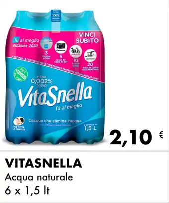 Iper Tosano VITASNELLA Acqua naturale 6 x 1,5 It offerta