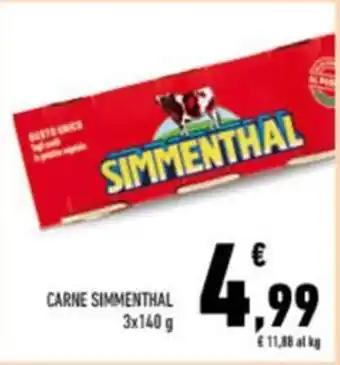 Conad CARNE SIMMENTHAL 3x140 g offerta