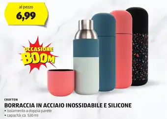 ALDI CROFTON BORRACCIA IN ACCIAIO INOSSIDABILE E SILICONE offerta