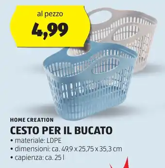 ALDI HOME CREATION CESTO PER IL BUCATO offerta