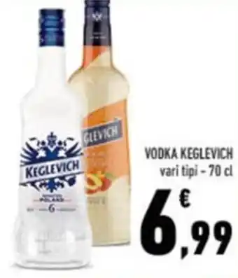 Conad VODKA KEGLEVICH vari tipi – 70 cl offerta