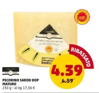 PENNY PECORINO SARDO DOP MATURO 250 g offerta