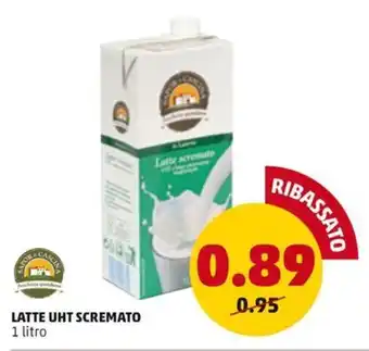 PENNY LATTE UHT SCREMATO 1 litro offerta