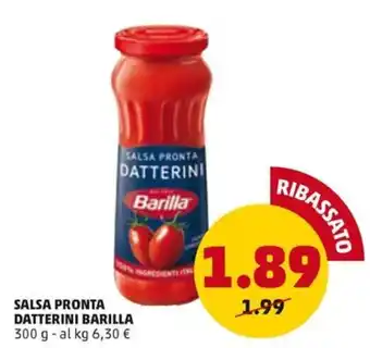 PENNY SALSA PRONTA DATTERINI BARILLA 300 g offerta