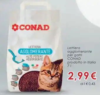 Conad City Lettiera agglomerante per gatti CONAD 7 l offerta