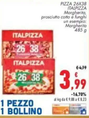 Conad City PIZZA 26X38 ITALPIZZA 485 g Margherita offerta