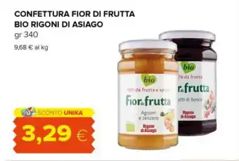 Tigre CONFETTURA FIOR DI FRUTTA BIO RIGONI DI ASIAGO gr 340 offerta