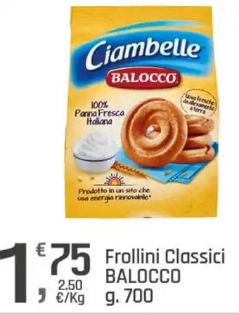 Supermercati Dok Frollini Classici BALOCCO g 700 offerta