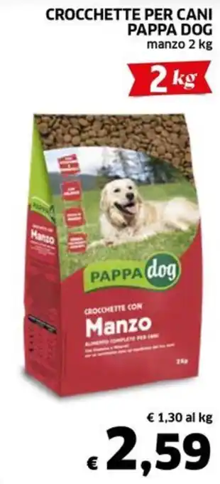 Ecu Discount CROCCHETTE PER CANI PAPPA DOG manzo 2 kg offerta