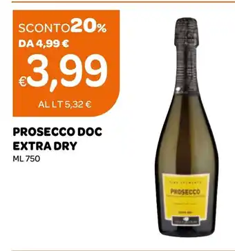 Ekom PROSECCO DOC EXTRA DRY ml 750 offerta