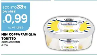 Ekom MINI COPPA FAMIGLIA TONITTO GUSTI ASSORTITI g 200 offerta