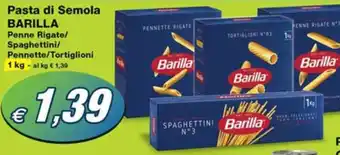 Prix Quality Pasta di Semola BARILLA 1 kg offerta