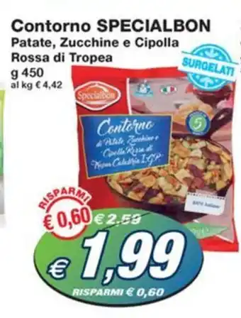 Prix Quality Contorno SPECIALBON Patate, Zucchine e Cipolla Rossa di Tropea g 450 offerta