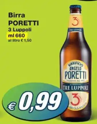 Prix Quality Birra PORETTI 3 Luppoli ml 660 offerta