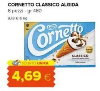 Oasi CORNETTO CLASSICO ALGIDA 8 pezzi - gr 480 offerta