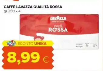 Oasi CAFFÈ LAVAZZA QUALITÀ ROSSA gr 250 x 4 offerta