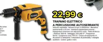 Oasi TRAPANO ELETTRICO A PERCUSSIONE AUTOSERRANTE offerta