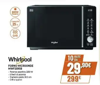 Expert Whirlpool FORNO MICROONDE MWF259SB offerta