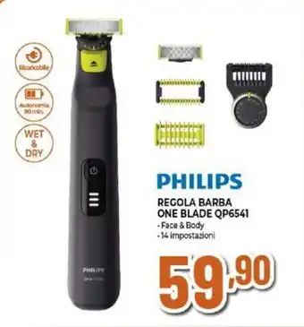 Expert PHILIPS REGOLA BARBA ONE BLADE QP6541 offerta