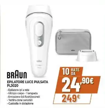 BRAUN EPILATORE LUCE PULSATA PL3020
