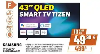 Expert SAMSUNG TV QLED 43" QE43Q60CAUXZT offerta