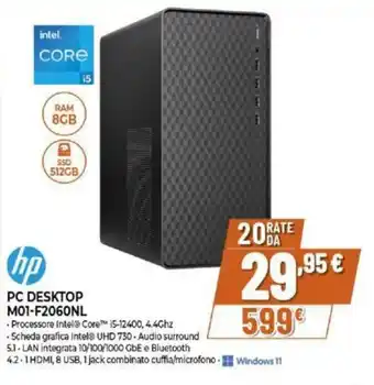 Expert HP PC DESKTOP M01-F2060NL offerta