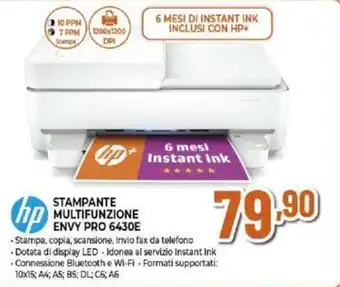 Expert hp STAMPANTE MULTIFUNZIONE ENVY PRO 6430E offerta