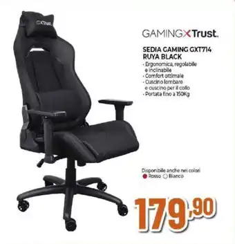 Expert SEDIA GAMING GXT714 RUYA BLACK offerta