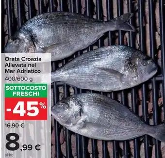 Carrefour Market Orata Croazia Allevata nel Mar Adriatico 400/600 g offerta