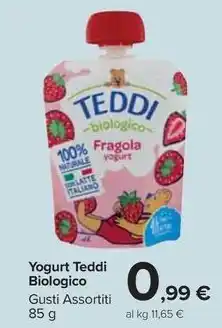 Carrefour Market Yogurt Teddi Biologico Gusti Assortiti offerta