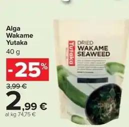 Carrefour Market Alga Wakame Yutaka offerta