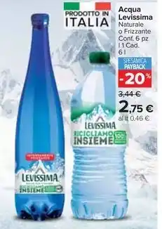 Carrefour Market Acqua Levissima offerta