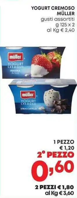 Pam YOGURT CREMOSO MÜLLER gusti assortiti g 125 x 2 offerta