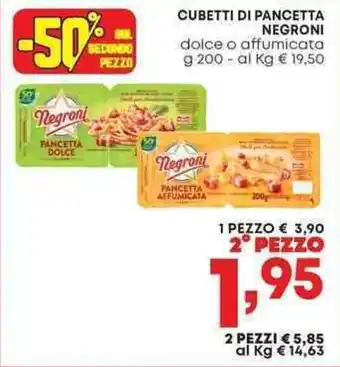 Pam CUBETTI DI PANCETTA NEGRONI offerta