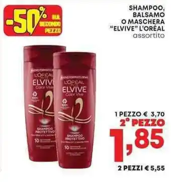 Pam SHAMPOO, BALSAMO O MASCHERA "ELVIVE" L'ORÉAL assortito offerta