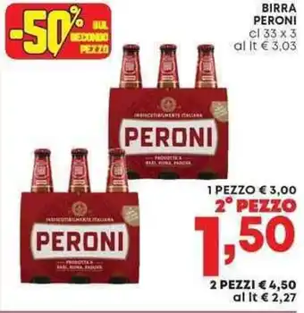 Pam BIRRA PERONI cl 33 x 3 offerta