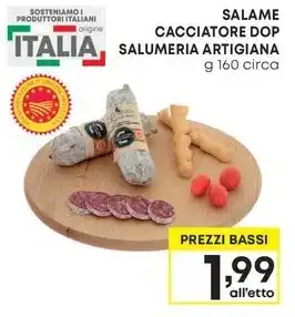 Pam SALAME CACCIATORE DOP SALUMERIA ARTIGIANA offerta