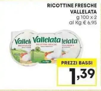 Pam ricottine frescHE VALLELATA g 100 x 2 offerta