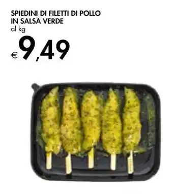 SPIEDINI DI FILETTI DI POLLO IN SALSA VERDE