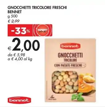 Bennet GNOCCHETTI TRICOLORE FRESCHI BENNET g500 offerta